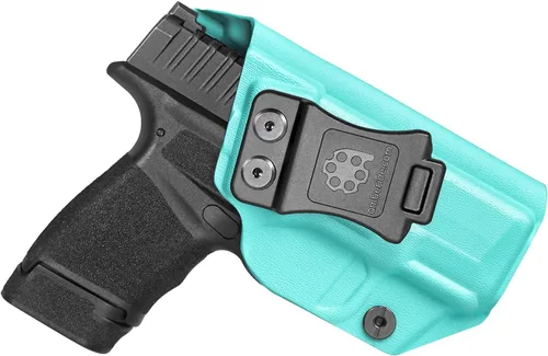Miniatura 18 de Amberide IWB - Funda Kydex para Springfield Armory Hellcat, transporte oculto microcompacto, sin óptica/sin láser, inclinación ajustable, retención