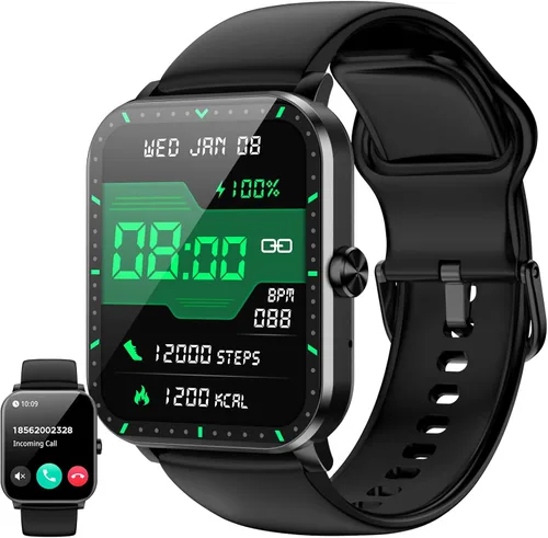 Miniatura 4 de Reloj inteligente para hombres y mujeres, más de 120 modos deportivos, llamadas y mensajes Bluetooth, pantalla táctil HD de 1.85 pulgadas, IP68 Rosa