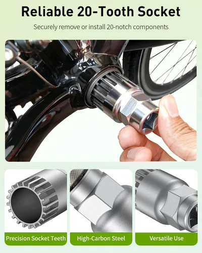 Miniatura 5 de Pawfly Juego de extractor de manivela de bicicleta mejorado, kit de reparación de bicicleta para Shimano cuadrado y brazo de manivela estriado ISIS