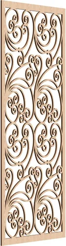 Miniatura 130 de 9 3/8"W x 24 3/8"H x 1/4"T Marilla Decorativos Paneles de Pared de Madera Calado, Abedul