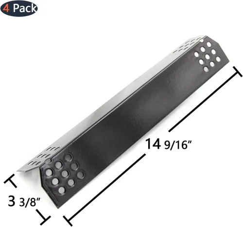 Miniatura 2 de Hongso 14 placas de calor de parrilla de 9/16 pulgadas para piezas de repuesto nexgrill, 4 quemadores 720-0830H 720-0830X 720-0925P, Grillmaster