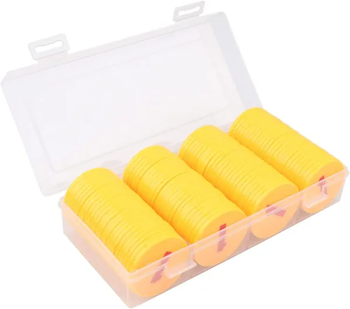 Miniatura 2 de Juego de 100 fichas de póquer – Monedas circulares de plástico de 1.58 pulgadas para juegos y contar, 0.16 oz cada una, accesorios perfectos