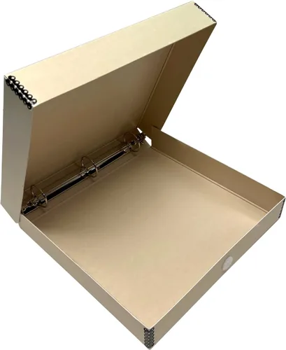 Lineco, Archival - Caja de álbum de conservación de 3 anillas, 12.25 x 11.25 x 2 pulgadas, diseño único para almacenar, conservar, organizar fotos,