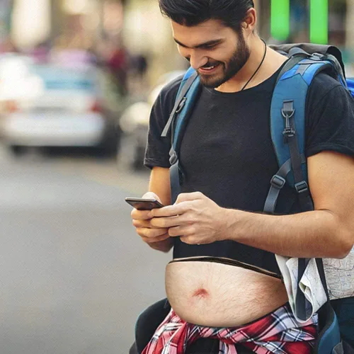 Miniatura 2 de Riñonera para el vientre, bolsa de cintura para papá, regalo de broma para adultos, padre, marido y hombres, con calcetines divertidos