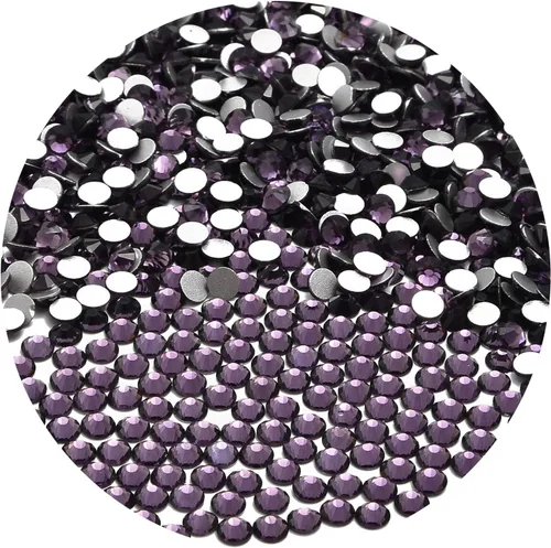 Miniatura 48 de NCB 288 diamantes de imitación de cristal redondos para arte de uñas, con parte trasera plana, para hacer accesorios de bricolaje, zapatos, ropa
