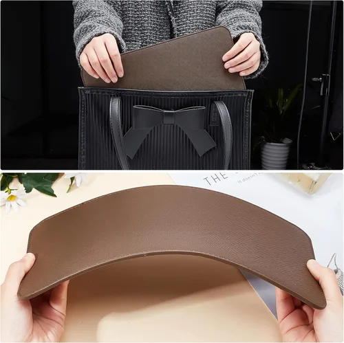 Miniatura 3 de WADORN Moldeador de base de bolso de piel sintética, cojines inferiores rectangulares de 11.8 x 5.9 pulgadas, bolsa de cuero vegano, forro grueso