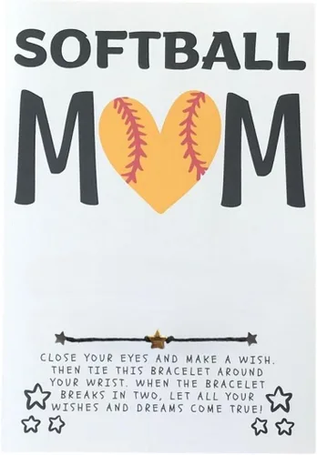 Miniatura 30 de Softball Wish Bracelet, Softball Gift, Team Gift, Softball Card, Graduation, Senior Year, Sports Team Party Favor Gift, Team Wish Gift