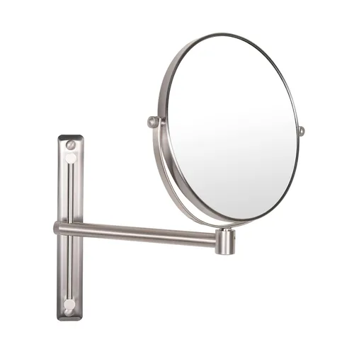 Miniatura 10 de Nicesail Espejo de pared de doble cara de 8 pulgadas, 10 aumentos, espejo de maquillaje y afeitado, vista regular y aumento de 10X, níquel de alta