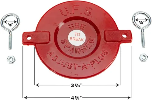 Miniatura 2 de Tapa de conexión de bomberos (FDC) de plástico de 2 1/2" para conexiones de rociadores y tuberías verticales (paquete de 2)