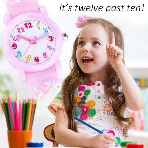 Miniatura 5 de Venhoo Reloj de pulsera de silicona impermeable 3D para niños y niñas de 3 a 10 años