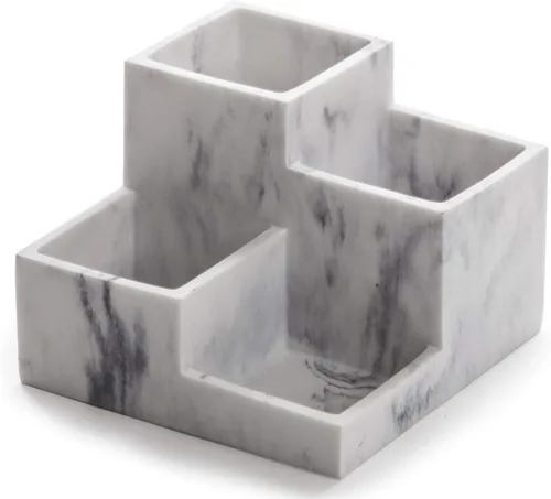 Miniatura 3 de BINO Organizador multiusos con 4 compartimentos, organizador de maquillaje para tocador, soportes de maquillaje para baño, encimera de artículos