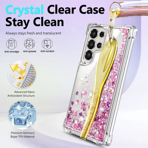 Miniatura 119 de NGB - Funda de teléfono diseñada para Samsung Galaxy S9+ Plus, morado/azul, con purpurina líquida para mujeres y niñas, con protector de pantalla
