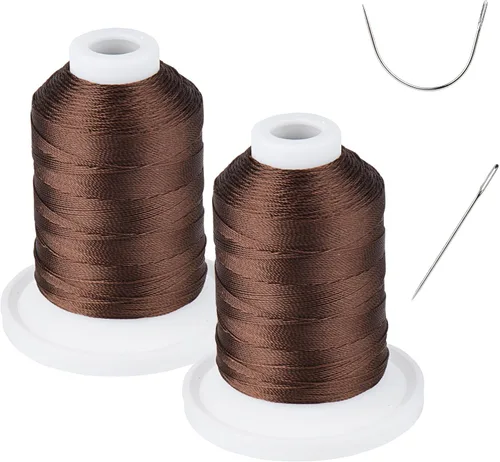 Miniatura 16 de Resistente a los rayos UV - Simthread 100% Poliéster Hilo Entrelazado Tex 69 (12wt) - 250 Yardas 1 Blanco 1 Negro