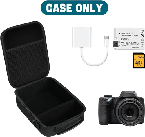Miniatura 5 de Funda para cámara digital Kodak PIXPRO AZ528/AZ255/AZ405/AZ425/AZ401, bolsa protectora para cámara de viaje con correas ajustables para el hombro