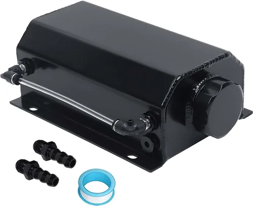 Miniatura 11 de LokoCar Tanque de Radiador de Refrigerante Universal de Expansión y Desbordamiento de 1L, Aluminio Plateado