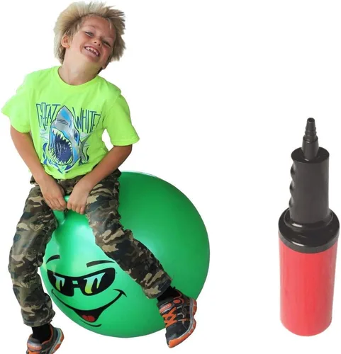 Miniatura 11 de WALIKI Bola de Saltar Juguetes para Niños y Niñas de 3, 4, 5 y 6 Años Bola de Salto Terapéutica Verde de 18" para Niños Juguetes al Aire Libre