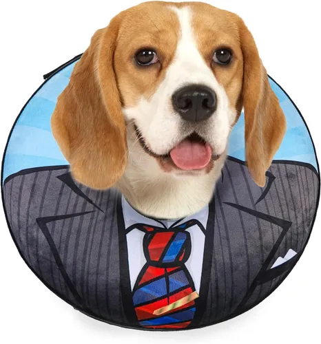 BEAUTYZOO Alternativa al cono para perro después de la cirugía para perros grandes, medianos y pequeños, collar de cono inflable suave para perros y