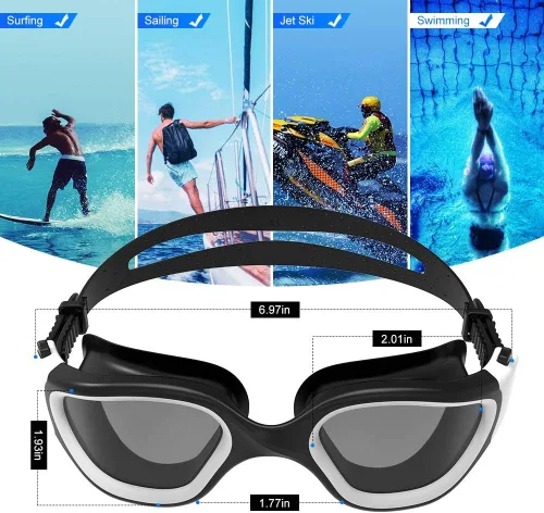 Miniatura 8 de ZIONOR G1 - Gafas de natación polarizadas unisex para mujeres adultas, antiniebla, 100% anti UV, gafas de buceo A3 (polarizado + humo)