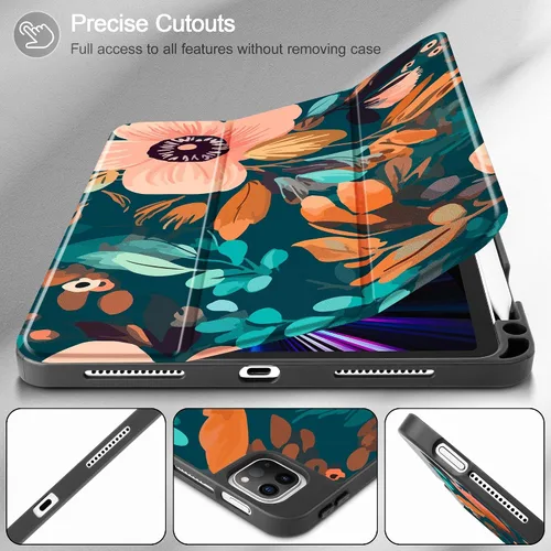 Miniatura 5 de May Chen Funda para iPad Pro de 11 pulgadas (4ª, 3ª, 2ª y 1ª generación) 2022 2021 2020 2018, soporte triple + soporte para lápiz + encendido