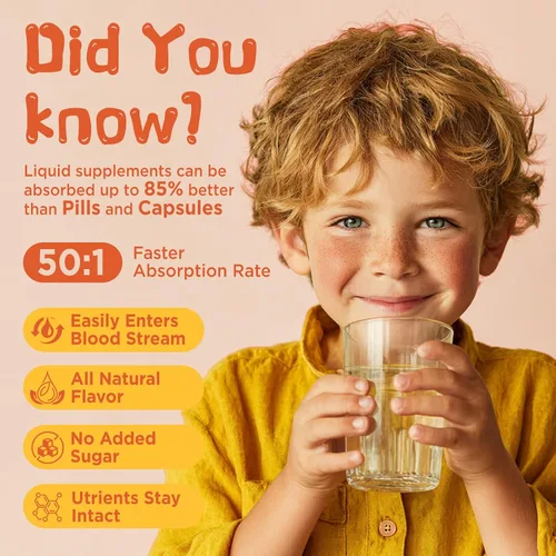Miniatura 5 de Natural Kids Herbal Morning Drops – Verdes líquidos diarios + mezcla de superalimentos antioxidantes con saúco, espirulina, goji y arándano, suave