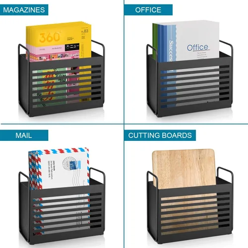 Miniatura 6 de Estante para revistas, archivador de revistas, organizador de correo, organizador de carpetas para revistas, libros, periódicos, tabletas