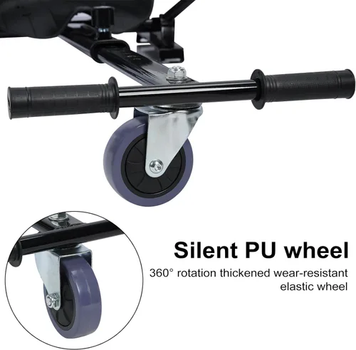 Miniatura 4 de Accesorio de asiento para aeropatinetas, accesorio de Go Kart para niños y adultos, accesorio para scooter de equilibrio automático, apto para Negro