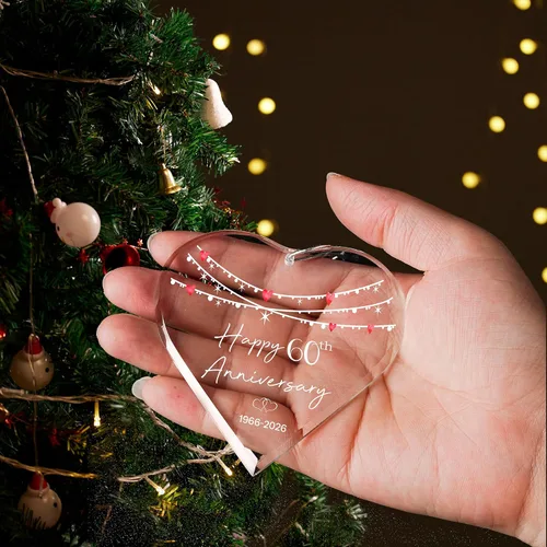 Miniatura 5 de ZUNON Adorno colgante de 10 años para él, 10ª boda, pareja, matrimonio, marido, adornos de Navidad de 3 pulgadas 2026 (10º aniversario)