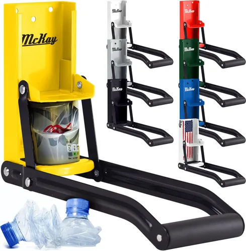 Miniatura 13 de Mckay Trituradora de latas de metal de 16 oz. y 12 oz. Automática para reciclaje, trituradora de latas de aluminio de servicio pesado para pared