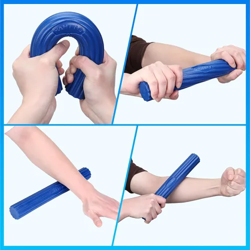 Miniatura 7 de PAHTTO Barra de resistencia flexible para terapia física, barra de torsión de ejercicio de resistencia para codo de tenis, alivio del dolor
