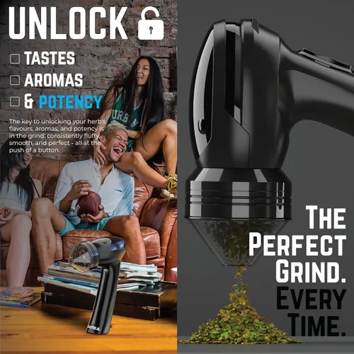 Miniatura 4 de Mamba Amoladora eléctrica de especias molinos. Fácil de cargar con una sola mano Uso 0.04 oz Molino recargable USB Negro y Negro