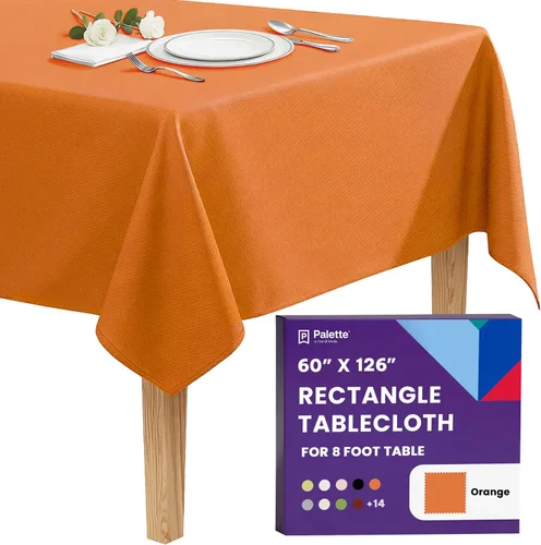 Miniatura 71 de Gee Di Moda - Mantel rectangular de 60 x 84 pulgadas – Mantel rectangular de poliéster lavable para mesa de 5 pies