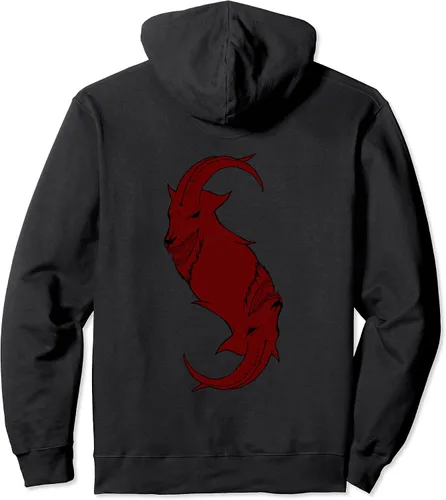 Miniatura 2 de Slipknot Esqueleto con Cabra sudadera con capucha para hombre, Jaspeado oscuro