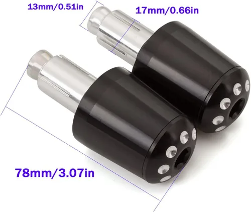 Miniatura 2 de FXCNC Carreras universales de motocicleta empuñaduras con palanca de aluminio Billet tapa de extremo tapón deslizante para la mayoría de scooters