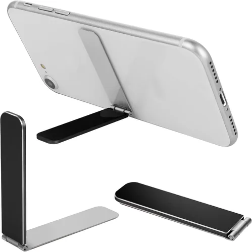 Giantree Soporte para teléfono celular ultrafino, mini soporte ajustable para teléfono de aleación, soporte para teléfono portátil, soporte plegable