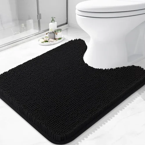 Miniatura 170 de Arotive Alfombras de baño de felpilla extrasuaves y absorbentes, de 24 x 16 pulgadas, lavables a máquina, parte trasera de goma antideslizante