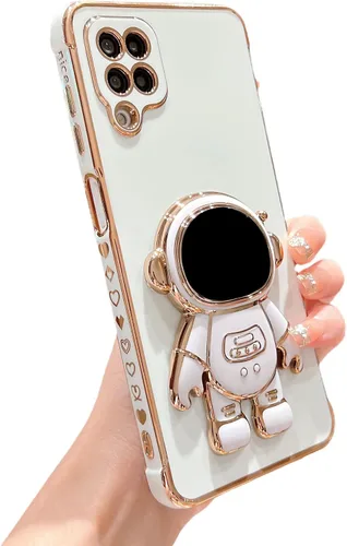 Miniatura 66 de phylla Funda de teléfono para Samsung Galaxy S22 Ultra de 6.8 pulgadas, funda de teléfono con soporte de astronauta chapado de lujo con bonito