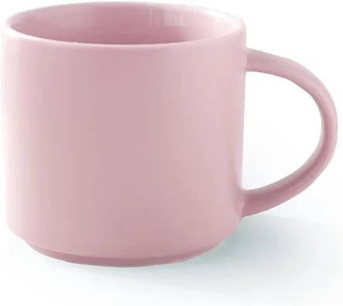 Miniatura 7 de ZaH Taza de café de cerámica de 14 onzas de color sólido, taza de té para oficina en casa – Lavavajillas con calefacción por microondas (negro)