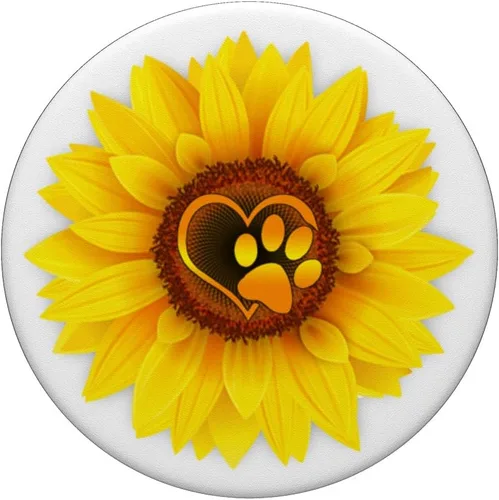 Miniatura 3 de Pata de perro con diseño de pata de perro, color amarillo, girasol blanco