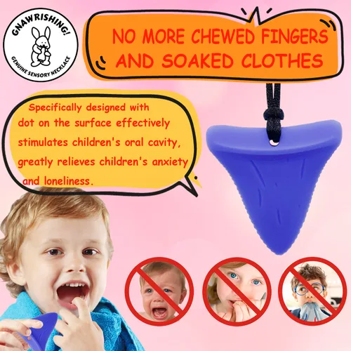 Miniatura 5 de Collares masticables sensoriales para niños, 8 juguetes masticables sensoriales para niños con autismo, niñas y niños, TDAH, niños pequeños, adultos