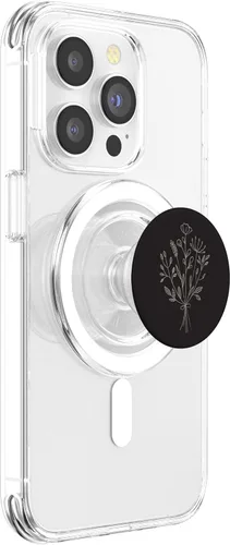 Miniatura 4 de Taupe - Diseño floral de flores silvestres PopSockets MagSafe PopGrip para iPhone