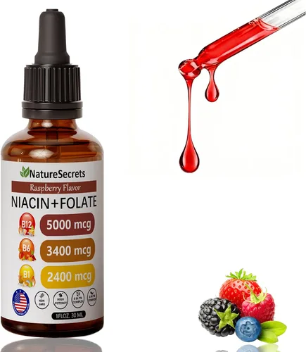 Relify NatureSecrets B12 B6 B1 Gotas líquidas – Complejo B sublingual con B12, B6, B1, niacina y ácido fólico, metilcobalamina 5000 Mcg, 27,200 Mcg