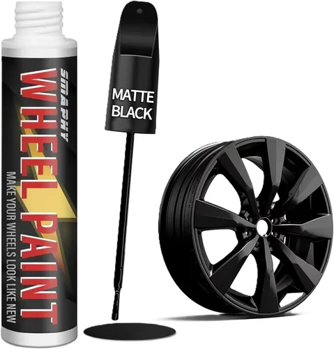Pintura de retoque de borde negro mate, bolígrafo de pintura negro mate para metal, esmalte, bolígrafo de pintura negra plana para llantas de