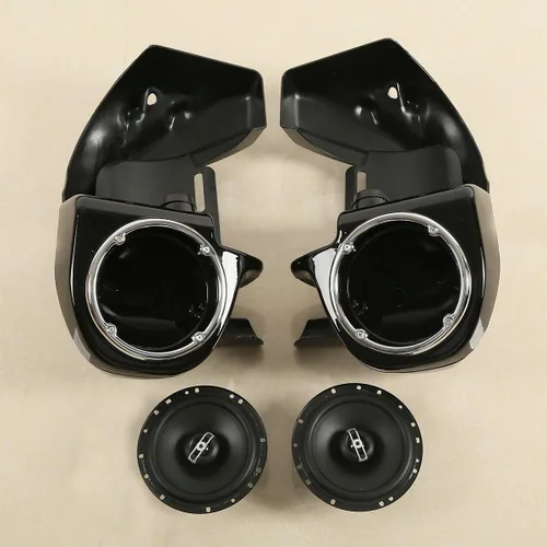 TCT-MOTORPARTS Carenaduras inferiores ventiladas con caja de altavoces de 6 1/2" para Harley Touring Road King Street Electra Glide Road Glide Ultra