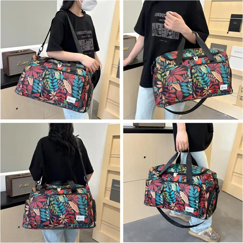 Miniatura 294 de Pequeña bolsa de gimnasio para mujer, bolsa de viaje con compartimento para zapatos
