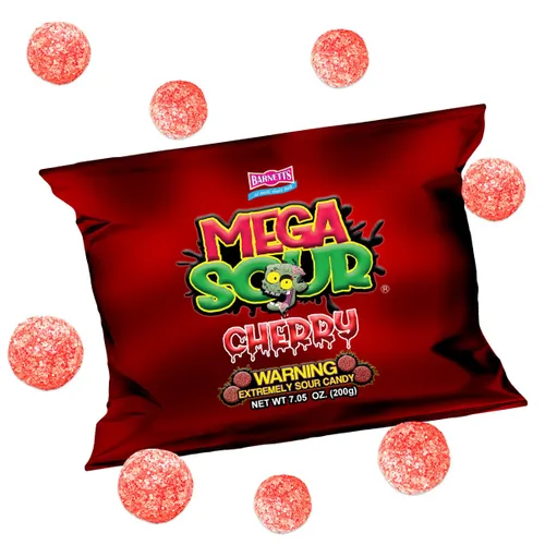Miniatura 14 de Barnetts - Mega Sour Candy Apple 3.67 oz - Bolsas dulces de moda - Dulces tradicionalmente hechos a mano - Revestimiento agrio dura 20 segundos