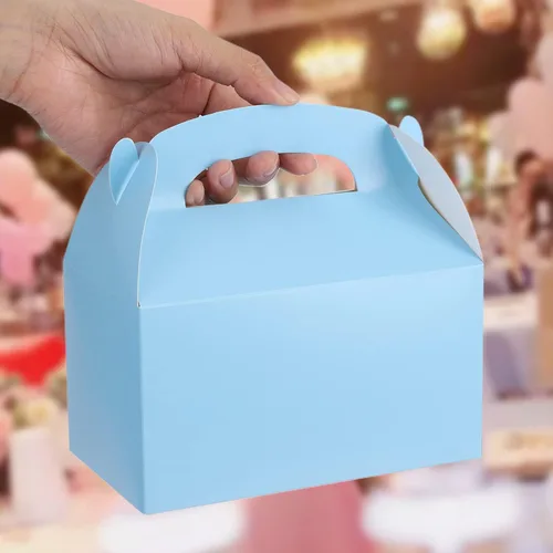 Miniatura 4 de DjinnGlory Paquete de 36 Cajas Pequeñas Azules de Obsequios para Fiestas, Cajas Gable, Cajas de Regalo de Papel para Baby Shower, Cumpleaños, Fiesta