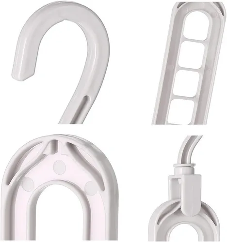 Miniatura 5 de Magic Multi-Port Soporte Perchero Multifuncional Almacenamiento de plástico Percha de ropa Estante de ropa (gris)