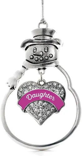 Miniatura 141 de Inspired Silver - Big Sis - Adorno de Navidad plateado - Adorno de árbol de Navidad con dije de corazón con circonita cúbica - Decoración colgante