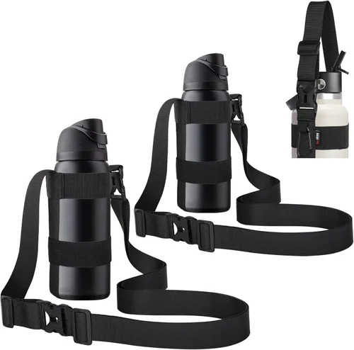 HEYSKAY Soporte para botella de agua con correa, correa para botella de agua con correa de hombro ajustable para Owala FreeSip de 24 a 40 onzas,
