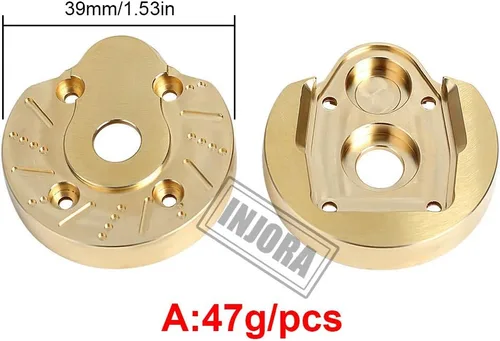 Miniatura 3 de INJORA AXI03007 - Tapa de dirección para nudillos de latón para 1:10 RC Crawler AXAIL SCX10 III AXI03007 y Capra 1.9 UTB AXI03004, 2